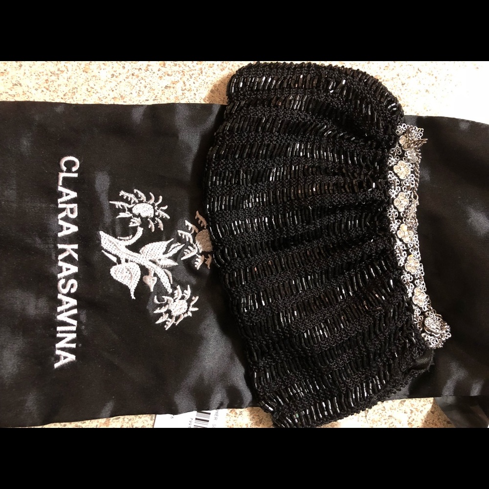 Clara kasavina evening bag, black